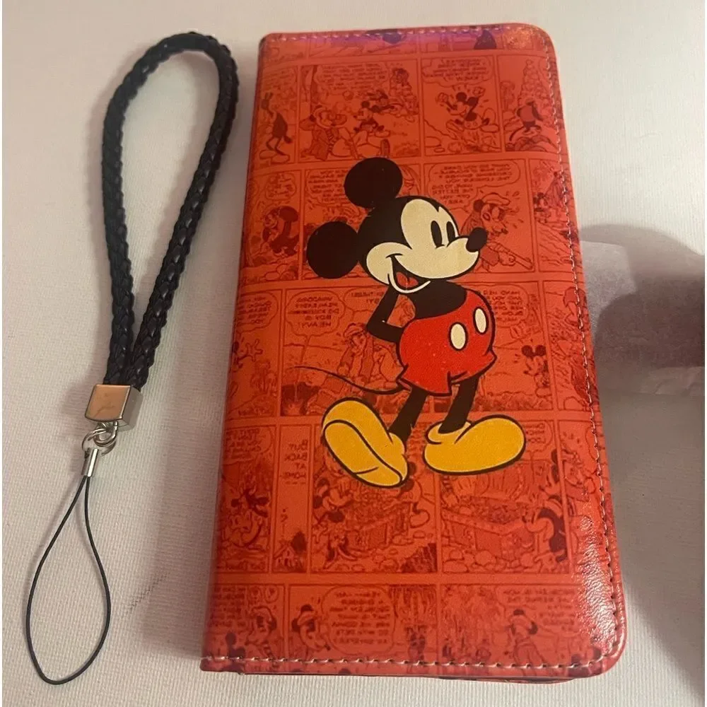 Disney Mickey Mouse IPhone 12 Pro Max Red Phone Case PU Leather NWT
